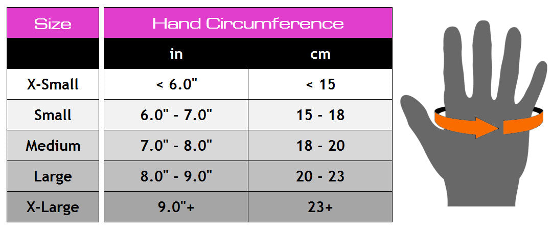 Size Chart For Women S Gloves